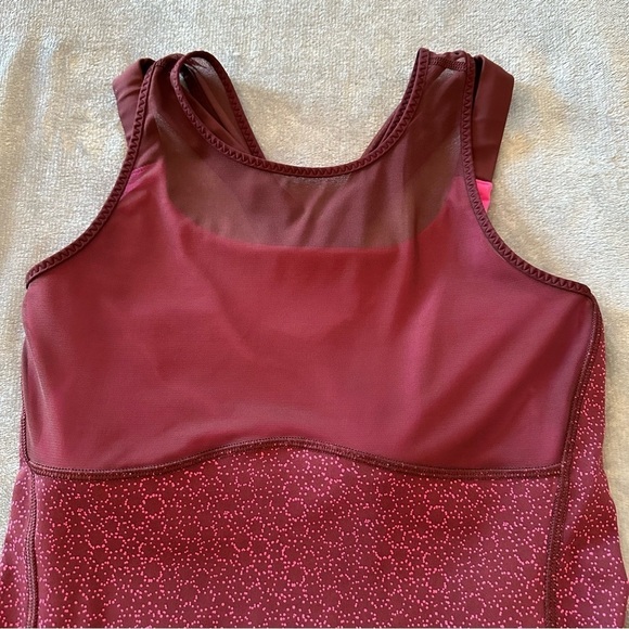 Lululemon Ready Set Sweat Mesh Strappy Cycling Lightweight maroon Tank Top - Picture 10 of 14